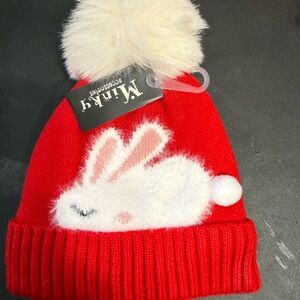 Girl's Hat for Ages 0 to 2 Years Color Red New with Tags